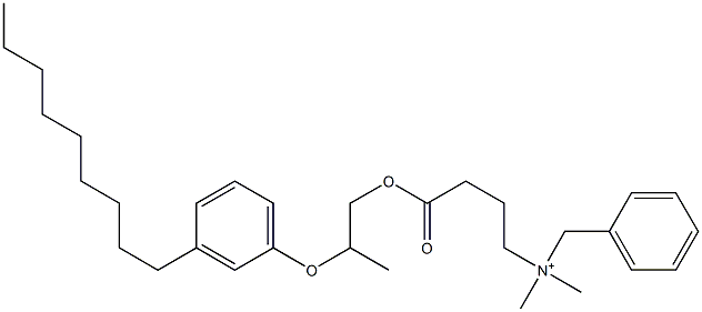 N,N-Dimethyl-N-benzyl-N-[3-[[2-(3-nonylphenyloxy)propyl]oxycarbonyl]propyl]aminium 结构式