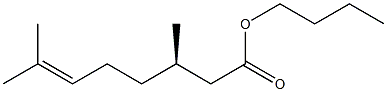 [R,(+)]-3,7-Dimethyl-6-octenoic acid butyl ester 结构式