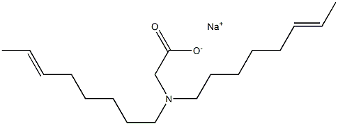 N,N-Di(6-octenyl)glycine sodium salt 结构式