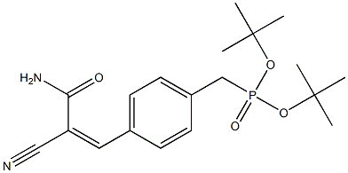 [4-(2-Carbamoyl-2-cyanoethenyl)phenyl]methylphosphonic acid di-tert-butyl ester 结构式