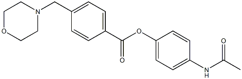 4-(Morpholinomethyl)benzoic acid 4-(acetylamino)phenyl ester 结构式