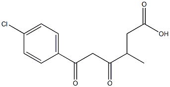 6-(4-Chlorophenyl)-3-methyl-4,6-dioxohexanoic acid 结构式