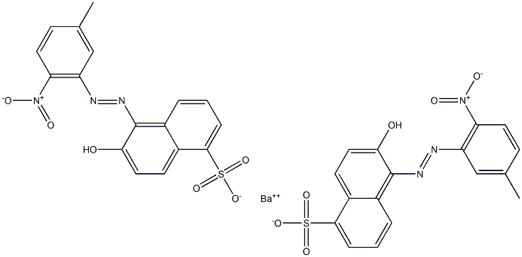 Bis[1-[(3-methyl-6-nitrophenyl)azo]-2-hydroxy-5-naphthalenesulfonic acid]barium salt 结构式