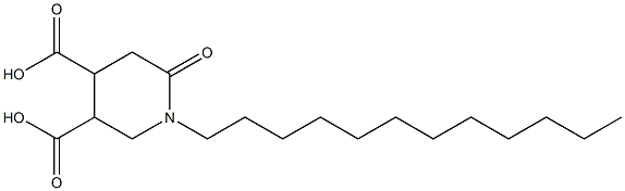1-Lauryl-6-oxopiperidine-3,4-dicarboxylic acid 结构式