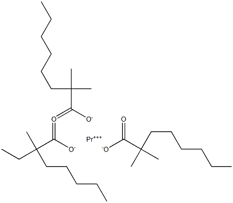 Praseodymium(III)bis(2,2-dimethyloctanoate)(2-ethyl-2-methylheptanoate) 结构式