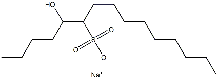 5-Hydroxypentadecane-6-sulfonic acid sodium salt 结构式
