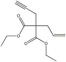 2-Allyl-2-propargylmalonic acid diethyl ester 结构式