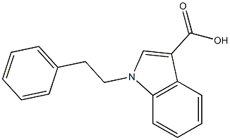 1-Phenethyl-1H-indole-3-carboxylic acid 结构式
