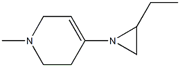 1,2,5,6-Tetrahydro-4-(2-ethyl-1-aziridinyl)-1-methylpyridine 结构式