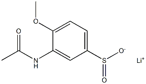 3-(Acetylamino)-4-methoxybenzenesulfinic acid lithium salt 结构式