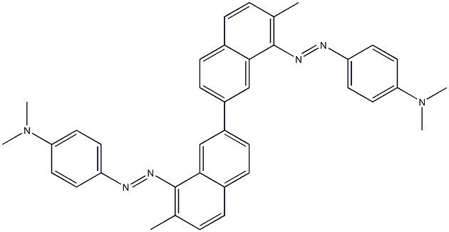 4,4'-Bis(4-dimethylaminophenylazo)-3,3'-dimethyl-6,6'-binaphthalene 结构式