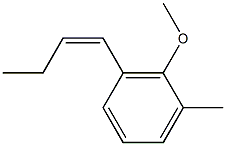 1-Methoxy-2-methyl-6-[(Z)-1-butenyl]benzene 结构式