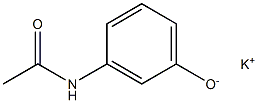 Potassium m-(acetylamino)phenolate 结构式