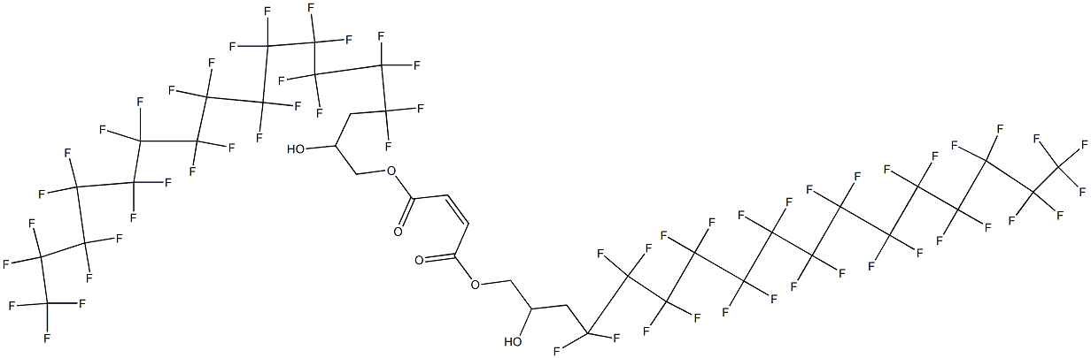 Maleic acid bis[2-hydroxy-3-(nonacosafluorotetradecyl)propyl] ester 结构式