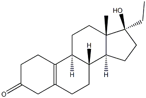 (17S)-17-Hydroxy-19-norpregn-5(10)-en-3-one 结构式