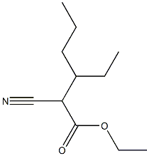 2-Cyano-3-ethylhexanoic acid ethyl ester 结构式