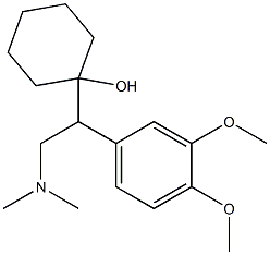 1-[1-(3,4-Dimethoxyphenyl)-2-dimethylaminoethyl]cyclohexanol 结构式