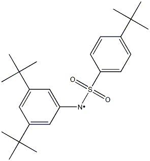 N-(3,5-Di-tert-butylphenyl)-N-(4-tert-butylphenylsulfonyl)aminyl radical 结构式