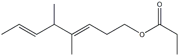 Propionic acid 4,5-dimethyl-3,6-octadienyl ester 结构式