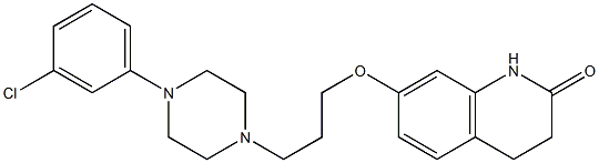 7-[3-[4-(3-Chlorophenyl)piperazino]propoxy]-3,4-dihydro-2(1H)-quinolone 结构式