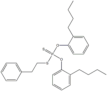Dithiophosphoric acid O,O-bis(2-butylphenyl)S-(2-phenylethyl) ester 结构式
