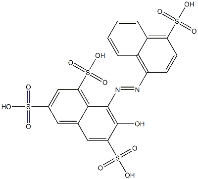 7-Hydroxy-8-[(4-sulfo-1-naphtyl)azo]-1,3,6-naphthalenetrisulfonic acid 结构式