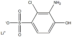 3-Amino-2-chloro-4-hydroxybenzenesulfonic acid lithium salt 结构式