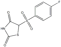 5-(4-Fluorophenylsulfonyl)thiazolidine-2,4-dione 结构式