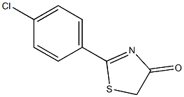 2-(4-Chlorophenyl)-2-thiazolin-4-one 结构式