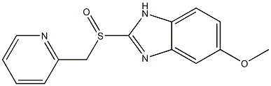 5-Methoxy-2-[[(2-pyridyl)methyl]sulfinyl]-1H-benzimidazole 结构式