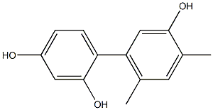 4',6'-Dimethyl-1,1'-biphenyl-2,3',4-triol 结构式