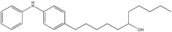 4-(6-Hydroxyundecyl)phenylphenylamine 结构式