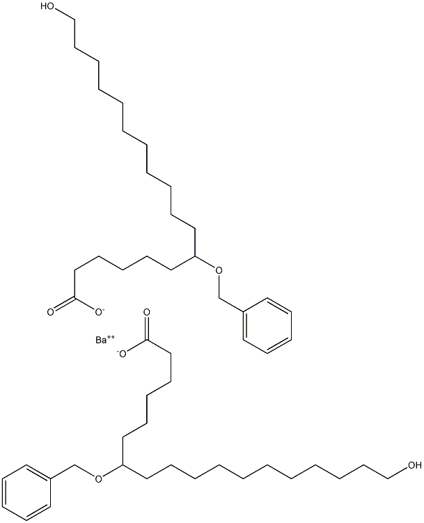 Bis(7-benzyloxy-18-hydroxystearic acid)barium salt 结构式