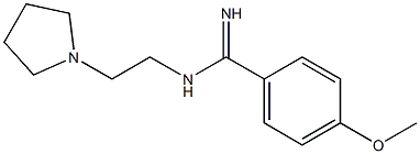 4-Methoxy-N-[2-(1-pyrrolidinyl)ethyl]benzamidine 结构式