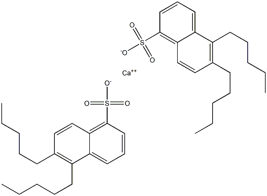 Bis(5,6-dipentyl-1-naphthalenesulfonic acid)calcium salt 结构式