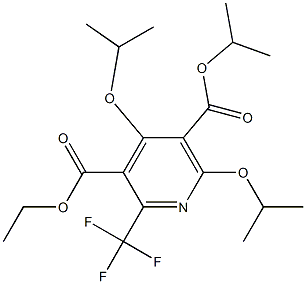 4,6-Di(isopropyloxy)-2-trifluoromethylpyridine-3,5-dicarboxylic acid 3-ethyl 5-isopropyl ester 结构式