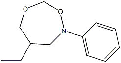 2-Phenyl-4-ethyl-tetrahydro-1,6,2-dioxazepine 结构式
