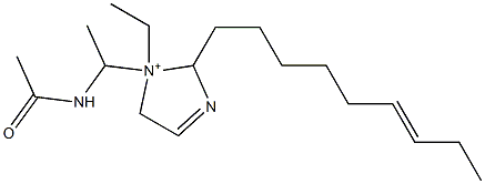 1-[1-(Acetylamino)ethyl]-1-ethyl-2-(6-nonenyl)-3-imidazoline-1-ium 结构式