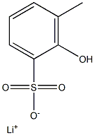 2-Hydroxy-3-methylbenzenesulfonic acid lithium salt 结构式