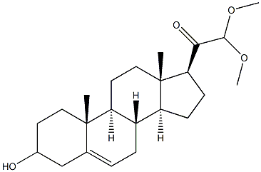 3-Hydroxy-21,21-dimethoxypregn-5-en-20-one 结构式