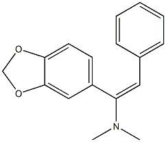 (E)-1-[3,4-(Methylenedioxy)phenyl]-2-phenyl-N,N-dimethylethen-1-amine 结构式