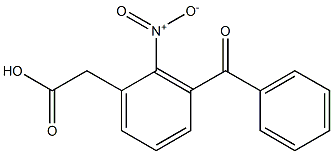 2-Nitro-3-benzoylbenzeneacetic acid 结构式