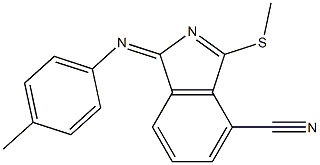 4-Cyano-3-methylthio-1-(4-methylphenylimino)-1H-isoindole 结构式