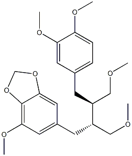 6-[(2R,3R)-4-(3,4-Dimethoxyphenyl)-2,3-bis(methoxymethyl)butyl]-4-methoxy-1,3-benzodioxole 结构式