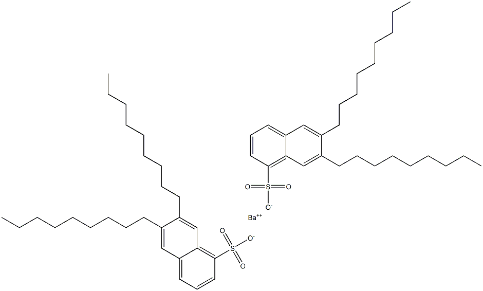 Bis(6,7-dinonyl-1-naphthalenesulfonic acid)barium salt 结构式