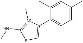 3-Methyl-2-(methylamino)-4-(2,4-xylyl)thiazol-3-ium 结构式