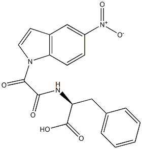 N-[[(5-Nitro-1H-indole -yl)carbonyl]carbonyl]-L-phenylalanine 结构式