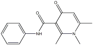 1-Methyl-1,4-dihydro-2,6-dimethyl-N-phenyl-4-oxopyridine-3-carboxamide 结构式