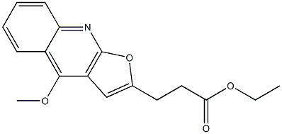 3-(4-Methoxyfuro[2,3-b]quinolin-2-yl)propionic acid ethyl ester 结构式