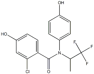 2-Chloro-4-hydroxy-N-(4-hydroxyphenyl)-N-(2,2,2-trifluoro-1-methylethyl)benzamide 结构式